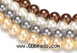 CSB23 16 inches 10mm round shell pearl beads Wholesale