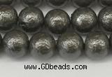 CSB2321 15.5 inches 6mm round wrinkled shell pearl beads wholesale