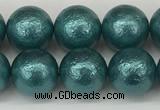 CSB2333 15.5 inches 10mm round wrinkled shell pearl beads wholesale