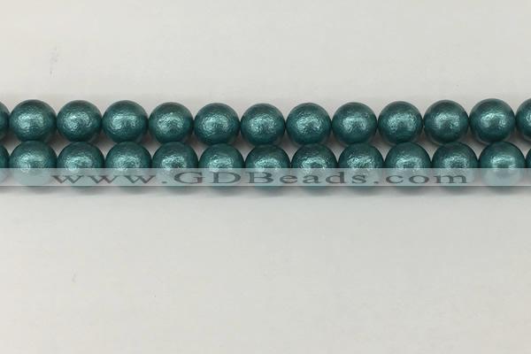 CSB2334 15.5 inches 12mm round wrinkled shell pearl beads wholesale