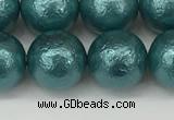 CSB2335 15.5 inches 14mm round wrinkled shell pearl beads wholesale