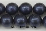 CSB2342 15.5 inches 8mm round wrinkled shell pearl beads wholesale