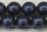 CSB2343 15.5 inches 10mm round wrinkled shell pearl beads wholesale