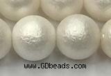 CSB2365 15.5 inches 14mm round matte wrinkled shell pearl beads