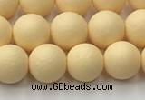 CSB2381 15.5 inches 6mm round matte wrinkled shell pearl beads