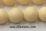 CSB2383 15.5 inches 10mm round matte wrinkled shell pearl beads