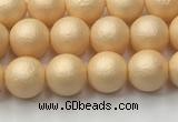 CSB2400 15.5 inches 4mm round matte wrinkled shell pearl beads