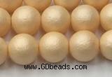 CSB2401 15.5 inches 6mm round matte wrinkled shell pearl beads