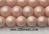 CSB2410 15.5 inches 4mm round matte wrinkled shell pearl beads