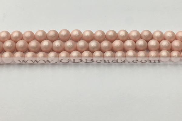 CSB2411 15.5 inches 6mm round matte wrinkled shell pearl beads