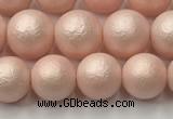 CSB2412 15.5 inches 8mm round matte wrinkled shell pearl beads