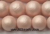 CSB2413 15.5 inches 10mm round matte wrinkled shell pearl beads