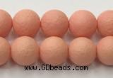 CSB2421 15.5 inches 6mm round matte wrinkled shell pearl beads