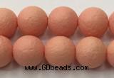 CSB2422 15.5 inches 8mm round matte wrinkled shell pearl beads