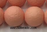 CSB2426 15.5 inches 16mm round matte wrinkled shell pearl beads