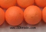 CSB2436 15.5 inches 16mm round matte wrinkled shell pearl beads