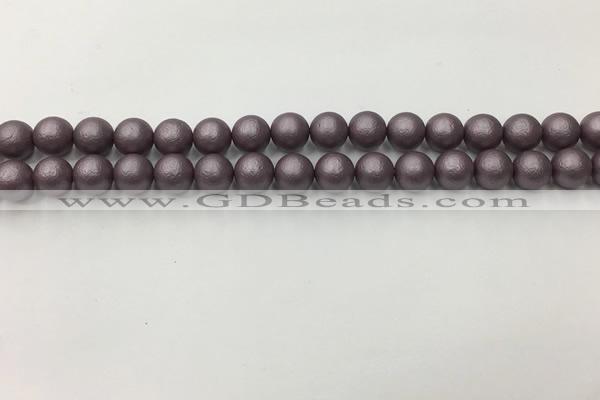 CSB2441 15.5 inches 6mm round matte wrinkled shell pearl beads