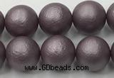 CSB2443 15.5 inches 10mm round matte wrinkled shell pearl beads