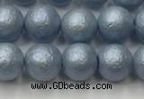 CSB2472 15.5 inches 8mm round matte wrinkled shell pearl beads