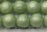 CSB2533 15.5 inches 10mm round matte wrinkled shell pearl beads