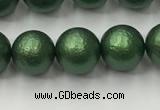 CSB2542 15.5 inches 8mm round matte wrinkled shell pearl beads