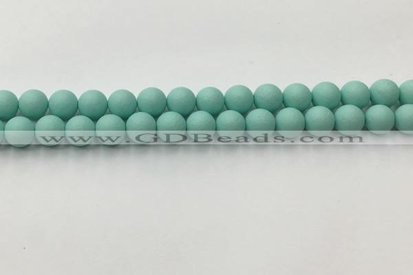 CSB2552 15.5 inches 8mm round matte wrinkled shell pearl beads