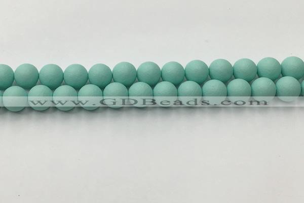 CSB2553 15.5 inches 10mm round matte wrinkled shell pearl beads