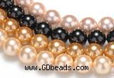 CSB27 16 inches 8mm round shell pearl beads Wholesale