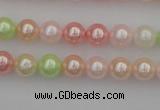 CSB301 15.5 inches 8mm round mixed color shell pearl beads