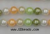 CSB307 15.5 inches 8mm round mixed color shell pearl beads