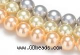 CSB32 16 inches 8mm round shell pearl beads Wholesale