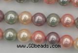 CSB324 15.5 inches 10mm round mixed color shell pearl beads