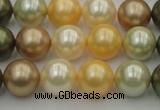 CSB360 15.5 inches 12mm round mixed color shell pearl beads