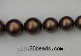 CSB402 15.5 inches 8mm - 16mm round shell pearl beads