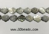 CSB4110 15.5 inches 15*20mm carved flower abalone shell beads