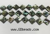 CSB4121 15.5 inches 14*14mm diamond abalone shell beads wholesale