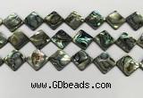 CSB4122 15.5 inches 16*16mm diamond abalone shell beads wholesale