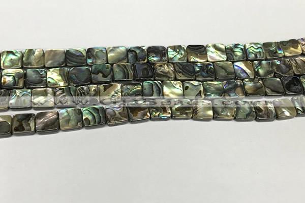 CSB4143 15.5 inches 8*8mm square abalone shell beads wholesale