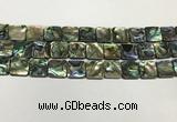 CSB4146 15.5 inches 14*14mm square abalone shell beads wholesale