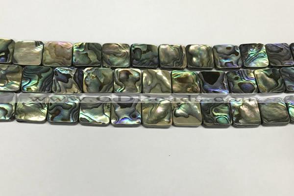 CSB4146 15.5 inches 14*14mm square abalone shell beads wholesale