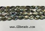 CSB4159 15.5 inches 8*12mm flat drum abalone shell beads wholesale