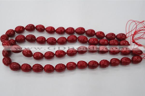 CSB554 15.5 inches 12*15mm whorl teardrop shell pearl beads