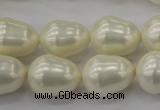 CSB565 15.5 inches 14*18mm whorl teardrop shell pearl beads