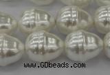 CSB570 15.5 inches 16*19mm whorl teardrop shell pearl beads