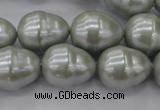 CSB571 15.5 inches 16*19mm whorl teardrop shell pearl beads