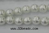 CSB600 15.5 inches 10mm whorl round shell pearl beads