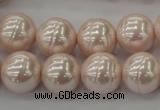 CSB625 15.5 inches 14mm whorl round shell pearl beads