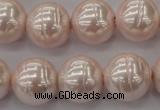 CSB637 15.5 inches 16mm whorl round shell pearl beads