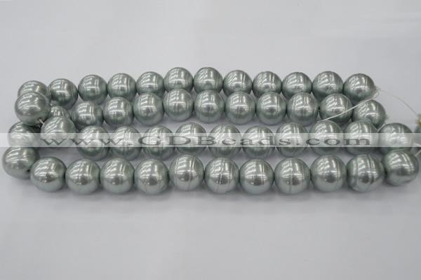 CSB646 15.5 inches 18mm whorl round shell pearl beads