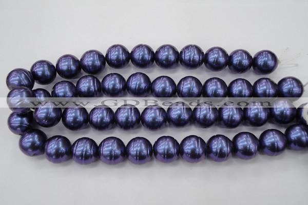 CSB649 15.5 inches 18mm whorl round shell pearl beads